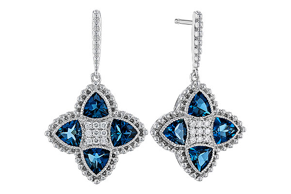A302-32192: EARRINGS 1.73 LONDON BLUE TOPAZ 1.82 TGW