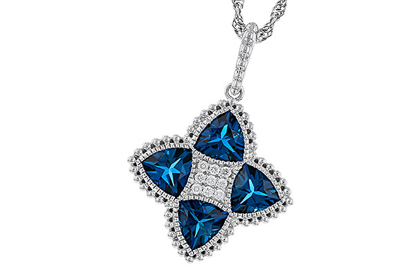 B302-32192: NECKLACE 2.79 LONDON BLUE TOPAZ 2.85 TGW