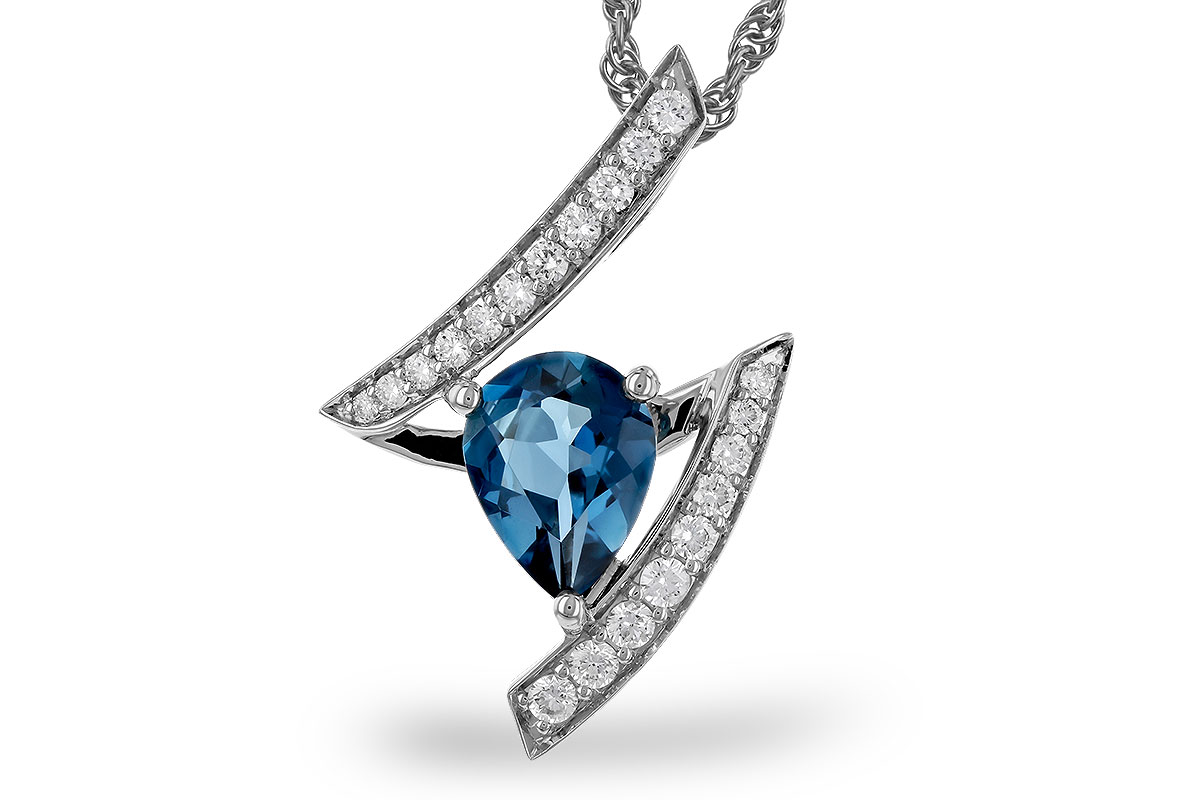 D302-28574: NECK 1.04 LONDON BLUE TOPAZ 1.23 TGW (8x6MM)