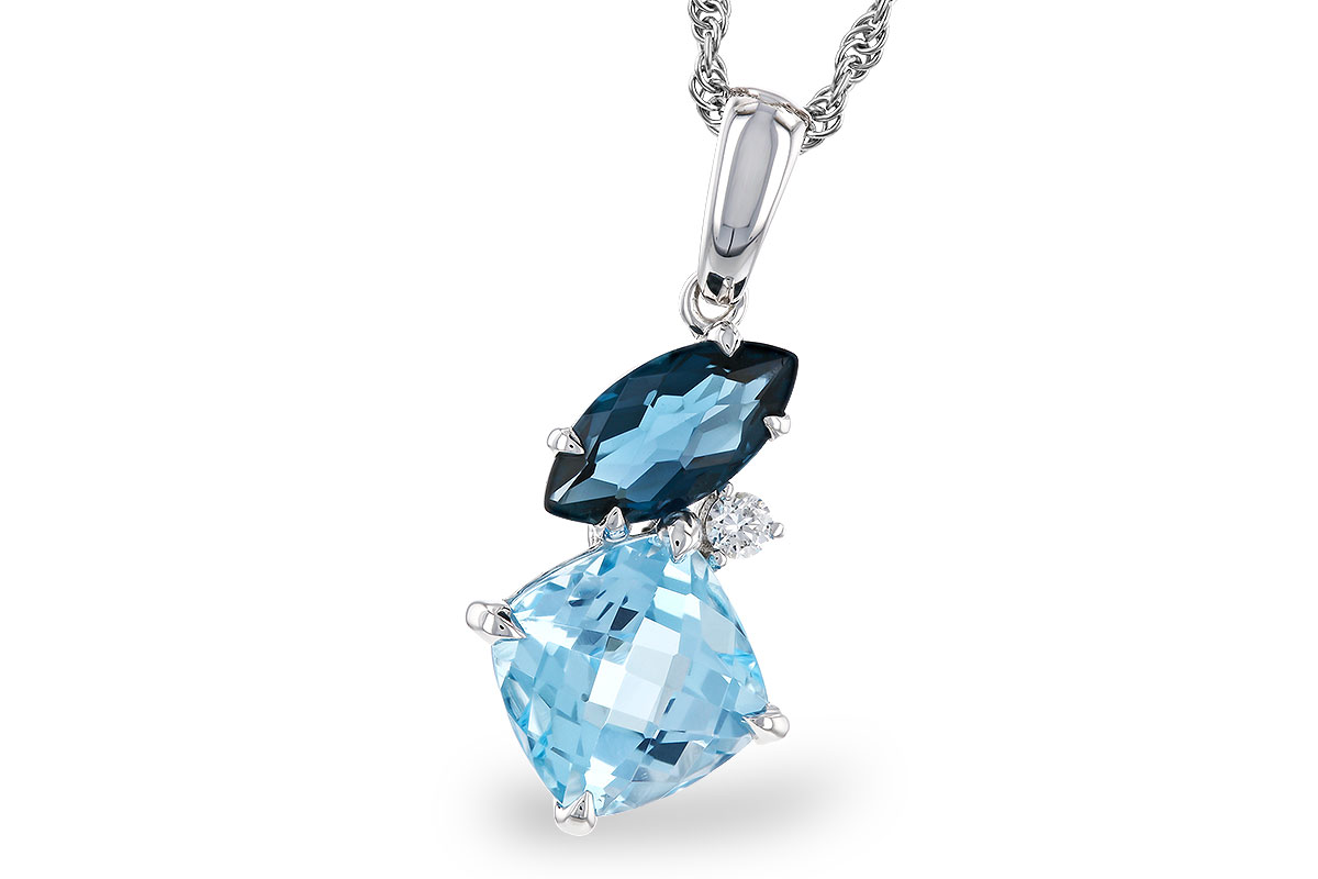 D302-31274: NECKLACE 2.37 TW BLUE TOPAZ 2.40 TGW