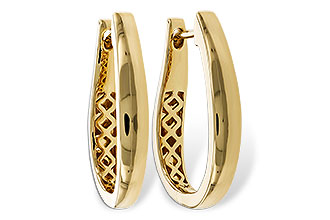 D302-33165: GOLD EARRINGS (22MM)