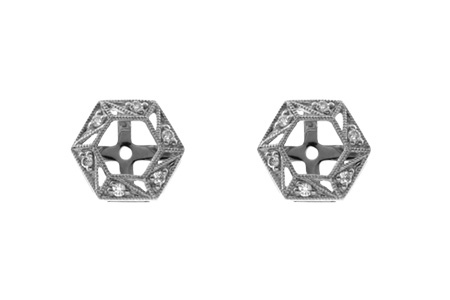 F027-81283: EARRING JACKETS .08 TW (FOR 0.50-1.00 CT TW STUDS)