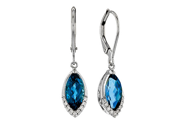 F302-34992: EARR 2.42 TW LONDON BLUE TOPAZ 2.50 TGW (9x5MM MQ)