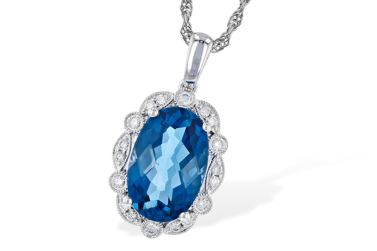 H300-54046: NECK 3.60 LONDON BLUE TOPAZ 3.77 TGW (12x8MM LBT)