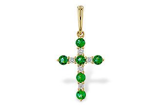 H302-29501: PENDANT .27 TW EMERALD .35 TGW