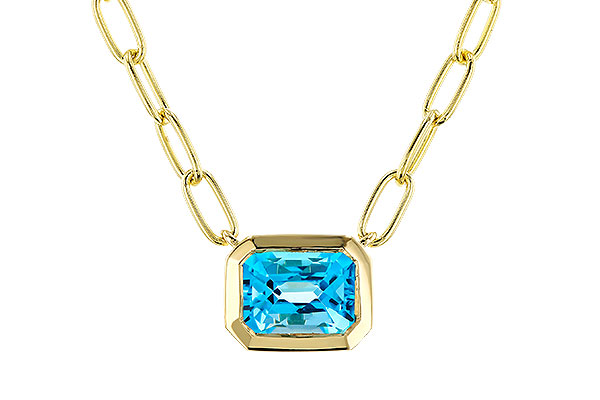 H302-33164: NECKLACE 1.20 SWISS BLUE TOPAZ (18")