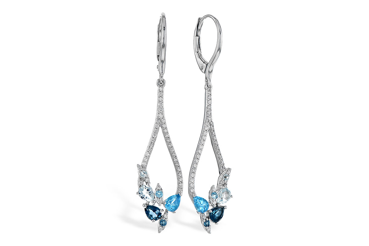 K300-49510: EARR 1.08 BLUE TOPAZ 1.35 TGW