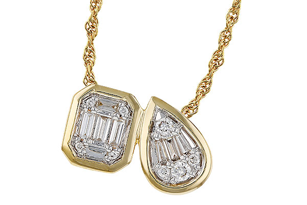 K302-34964: NECKLACE .17 BAG .25 TW