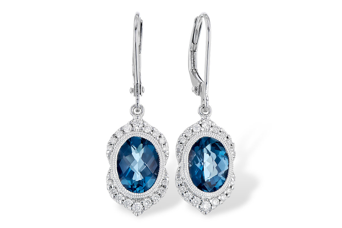 L300-54064: EARR 2.45 LONDON BLUE TOPAZ 2.64 TGW