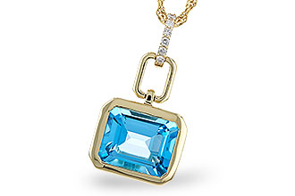 L302-31355: NECKLACE 3.26 BLUE TOPAZ 3.30 TGW (10x8MM BT)