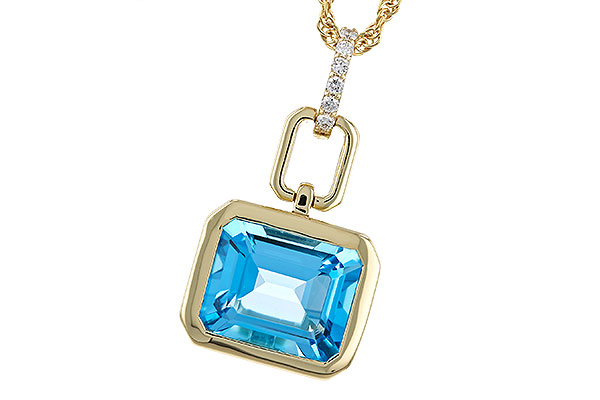 L302-31355: NECKLACE 3.26 BLUE TOPAZ 3.30 TGW (10x8MM BT)