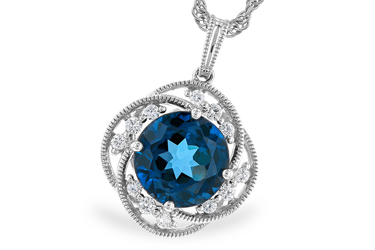 M301-39519: NECK 2.90 LONDON BLUE TOPAZ 3.05 TGW (9MM LBT)